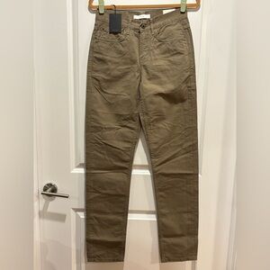 NWT Billy Reid Cotton Linen 5 Pocket Pants 28 x32 Moss Green Men's Slim Chinos